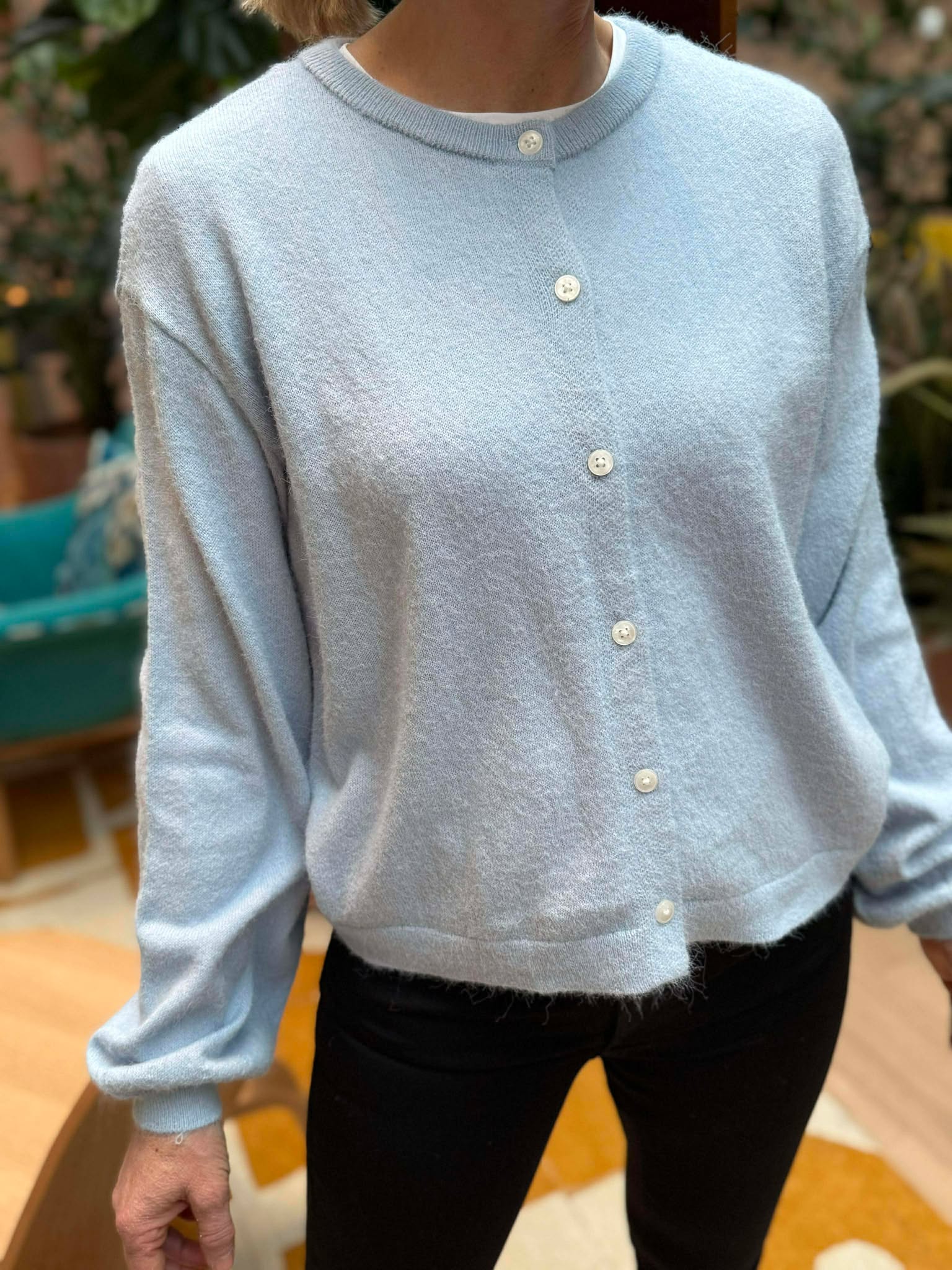 PCNAOMI Knit Cardigan - Cashmere Blue